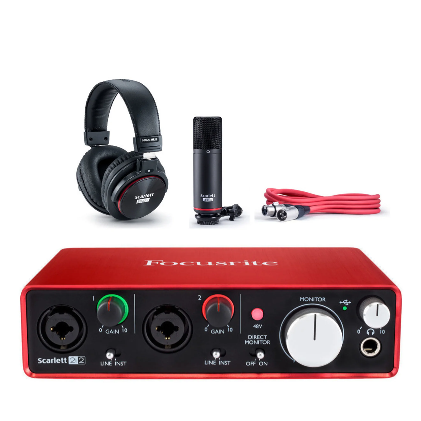 Scarlett 2i2 Studio 3ra Gen Recording Pack de Grabación Focusrite